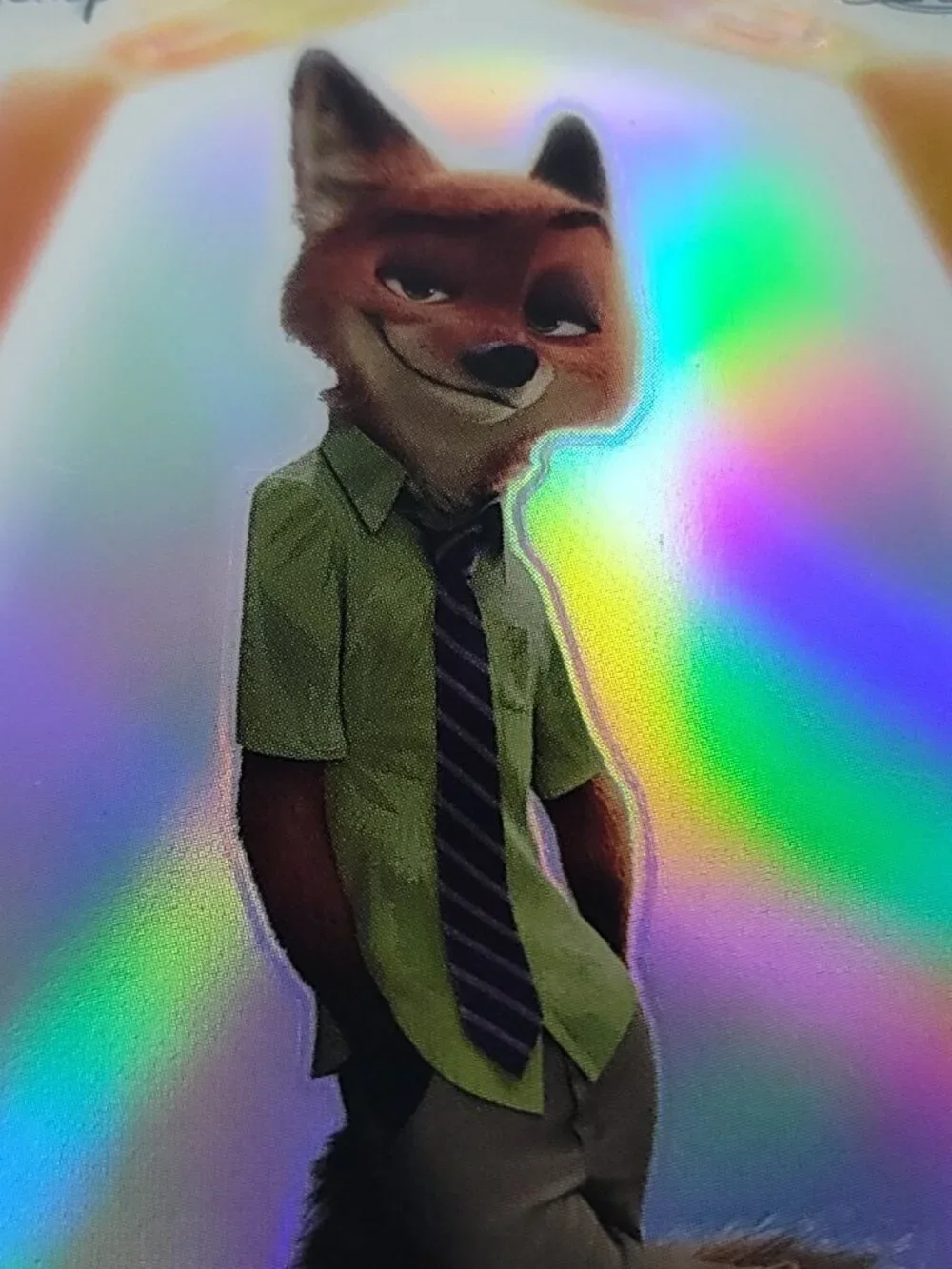 Nick Wilde Topps 2026 Disney Neon Holo Chrome Refractor Limited 150/199 CNE